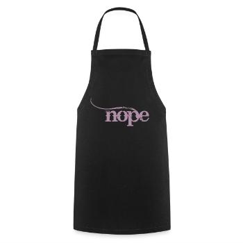 NOPE - don't be a yes-man! - Cooking Apron - black - Front - AI Model Male 185 dark (185cm)
