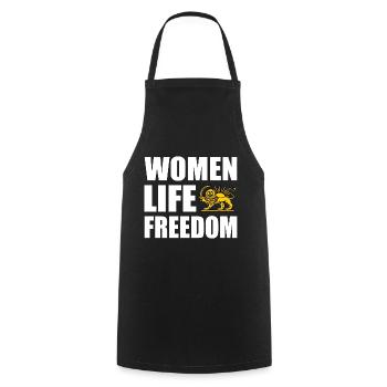 Women life freedom - Tablier de cuisine - noir - Devant - AI Model Male 185 dark (185cm)