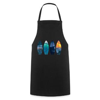 Surf surfer gift Vintage - Cooking Apron - black - Front - AI Model Male 185 dark (185cm)