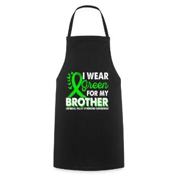 Wear green for awareness of the - Cooking Apron - black - Front - AI Model Male 185 dark (185cm)