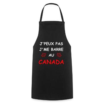 J'peux pas j'me barre au canada - Tablier de cuisine - noir - Devant - AI Model Male 185 dark (185cm)