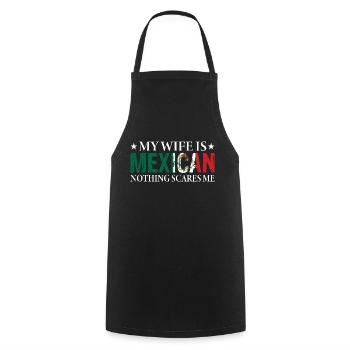 Drôle Ma femme est mexicaine pour les amis du Mexique - Tablier de cuisine - noir - Devant - AI Model Male 185 dark (185cm)