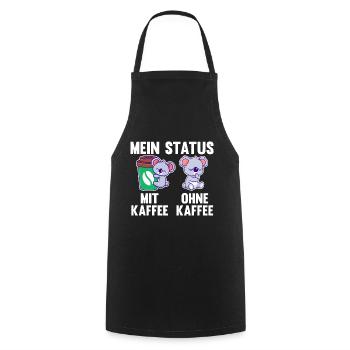 Koala Mein Status Mit Kaffee Ohne Kaffee - Kochschürze - Schwarz - Vorne - AI Model Male 185 dark (185cm)