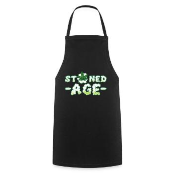 Funny Cannabis Marijuana - Cooking Apron - black - Front - AI Model Male 185 dark (185cm)