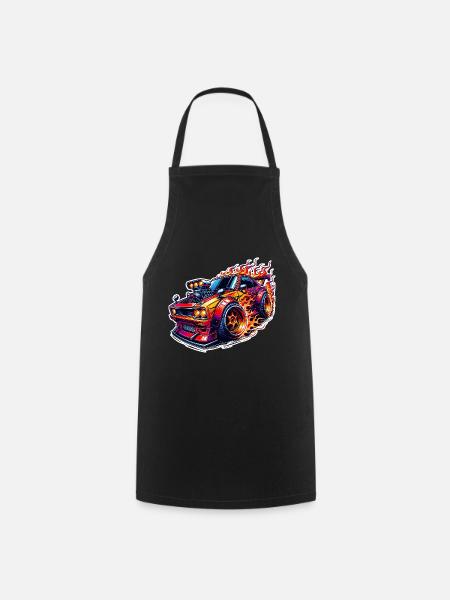 Sports Car Tuning Car - Cooking Apron - black