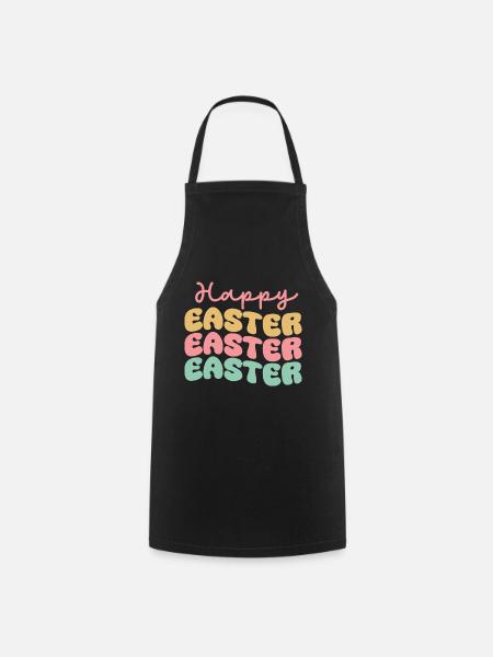 Happy Easter - Kochschürze - Schwarz