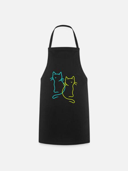 Katzen Haustiere Kätzchen Katze Geschenkidee - Kochschürze - Schwarz
