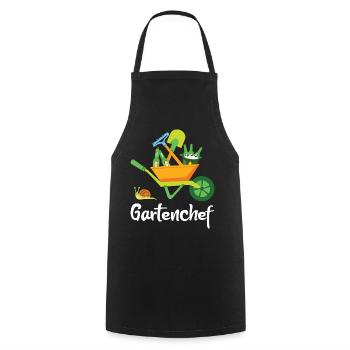 Garten Gärtner Hobbygärtner Gartenchef - Kochschürze - Schwarz - Vorne - AI Model Male 185 dark (185cm)