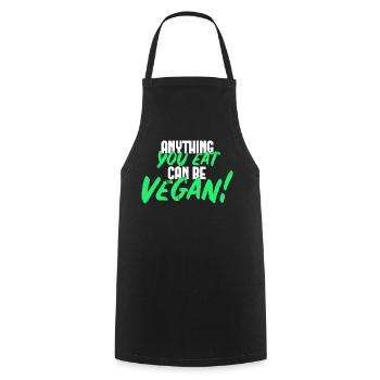 anything can be vegan - Kochschürze - Schwarz - Vorne - AI Model Male 185 dark (185cm)