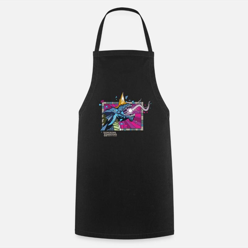 Dungeons & Dragons Blue Dragons Head - Cooking Apron - black