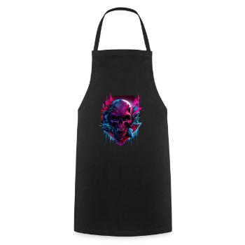 Skull Colorful Cloud - Kochschürze - Schwarz - Vorne - AI Model Male 185 dark (185cm)