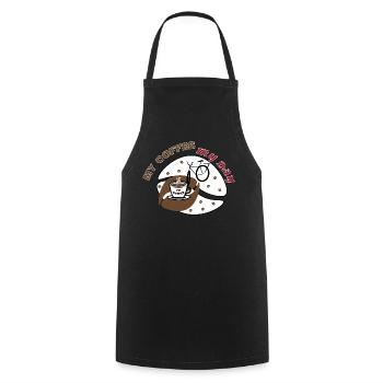 Kaffee und Fahrrad - Kochschürze - Schwarz - Vorne - AI Model Male 185 dark (185cm)