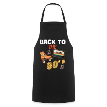 back to the 80's vintage - Tablier de cuisine - noir - Devant - AI Model Male 185 dark (185cm)