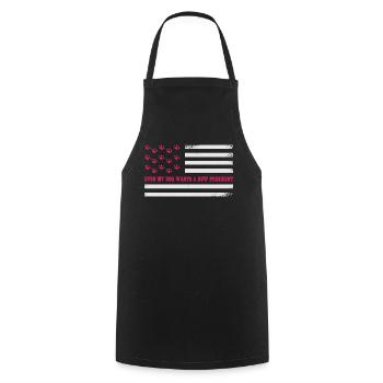Même mon chien veut un nouveau président - Tablier de cuisine - noir - Devant - AI Model Male 185 dark (185cm)