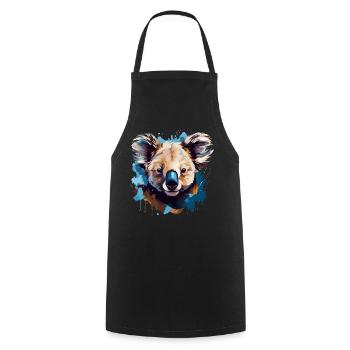 Koala's Eucalyptus Haven - Cooking Apron - black - Front - AI Model Male 185 dark (185cm)