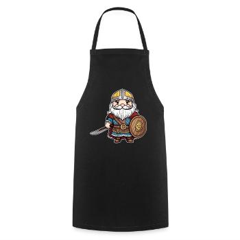 Cute little viking with sword - Cooking Apron - black - Front - AI Model Male 185 dark (185cm)