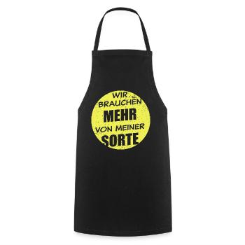 Wir Brauchen Mehr Von Meiner Sorte - hell - Kochschürze - Schwarz - Vorne - AI Model Male 185 dark (185cm)