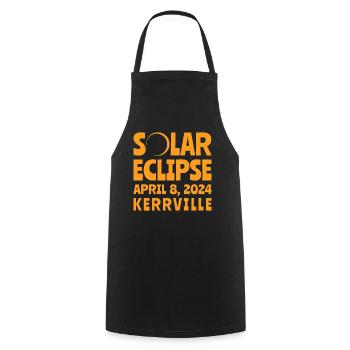 Sonnenfinsternis 2024 Kerrville Texas - Kochschürze - Schwarz - Vorne - AI Model Male 185 dark (185cm)