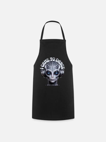 I CAME TO DANCE - Cool Humanoid with Headphones! - Cooking Apron - black