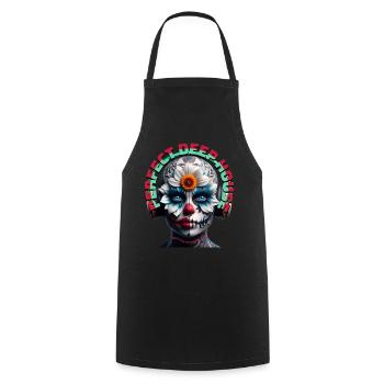 PERFECT DEEP HOUSE - Cool Creature with Headphones - Cooking Apron - black - Front - AI Model Male 185 dark (185cm)