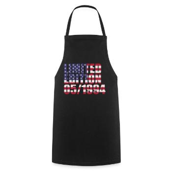 30th Anniversary Limited Edition USA 05/1994 - Cooking Apron - black - Front - AI Model Male 185 dark (185cm)