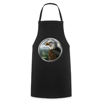 Eagle Animal - 3 - Cooking Apron - black - Front - AI Model Male 185 dark (185cm)
