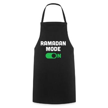 Ramadan Mode On - Cooking Apron - black - Front - AI Model Male 185 dark (185cm)