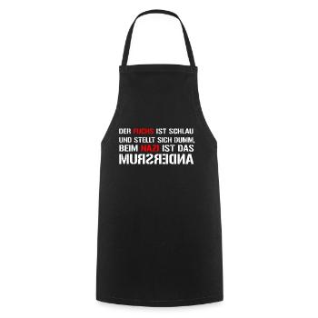Fuchs und Nazi - Antifa - Kochschürze - Schwarz - Vorne - AI Model Male 185 dark (185cm)