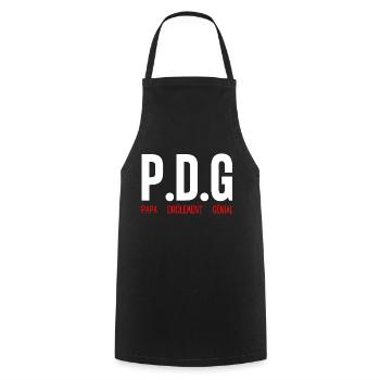 Humour papa génial PDG cadeau papa fête des pères - Tablier de cuisine - noir - Devant - AI Model Male 185 dark (185cm)