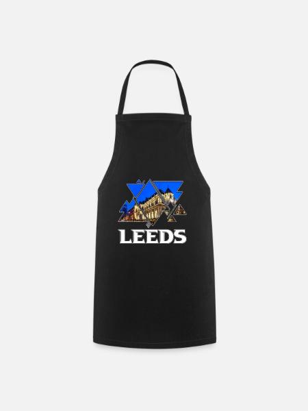 Leeds England UK Stadt Skyline Heimat Liebe - Förkläde - svart