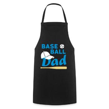 Baseball dad (game ball, baseball cap, baseball sc - Cooking Apron - black - Front - AI Model Male 185 dark (185cm)