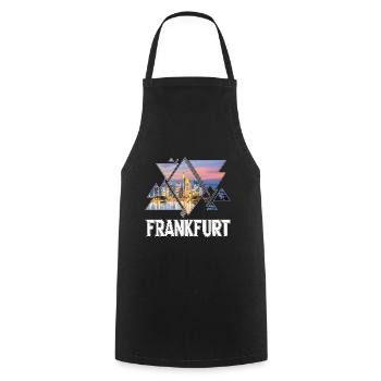 Frankfurt Germany City Skyline Home Love - Cooking Apron - black - Front - AI Model Male 185 dark (185cm)