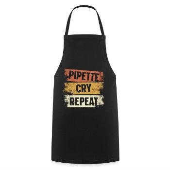 Pipette Cry Repetition Biologist Science B - Cooking Apron - black - Front - AI Model Male 185 dark (185cm)
