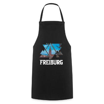 Freiburg Germany City Skyline Home Love - Cooking Apron - black - Front - AI Model Male 185 dark (185cm)