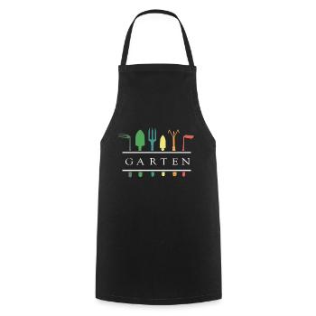 gardener colorful allotment gardening garden - Cooking Apron - black - Front - AI Model Male 185 dark (185cm)