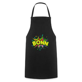 Bonn Germany City Pop Art Comic Art - Cooking Apron - black - Front - AI Model Male 185 dark (185cm)