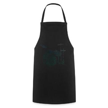 Batteur Percussionniste Hommes Batterie - Tablier de cuisine - noir - Devant - AI Model Male 185 dark (185cm)