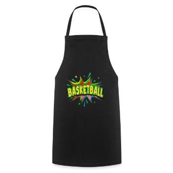 Basketball Pop Art Comic Art Basketball Players - Cooking Apron - black - Front - AI Model Male 185 dark (185cm)