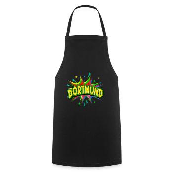 Dortmund Germany City Pop Art Comic Art - Cooking Apron - black - Front - AI Model Male 185 dark (185cm)