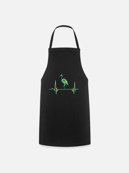 Celtic Heron - Cooking Apron - black