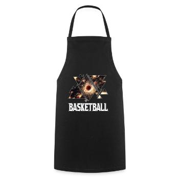 Basketball Ball Basketball Player Sport Triangle - Cooking Apron - black - Front - AI Model Male 185 dark (185cm)
