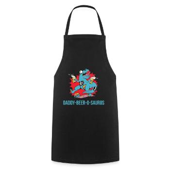Cadeau de fête des pères pour papa pour la fête des hommes - Tablier de cuisine - noir - Devant - AI Model Male 185 dark (185cm)