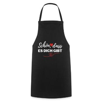 Schön, dass es dich gibt Lieblingsmensch Liebe - Kochschürze - Schwarz - Vorne - AI Model Male 185 dark (185cm)