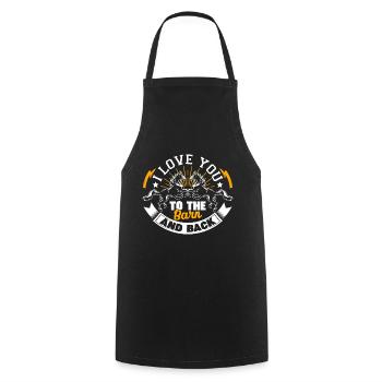 Horse I Love Horse To The Barn And back - Cooking Apron - black - Front - AI Model Male 185 dark (185cm)