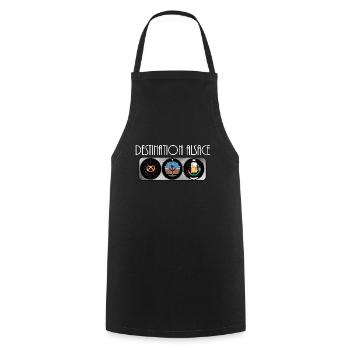 Destination Alsace Contraste Blanc BCB - Tablier de cuisine - noir - Devant - AI Model Male 185 dark (185cm)