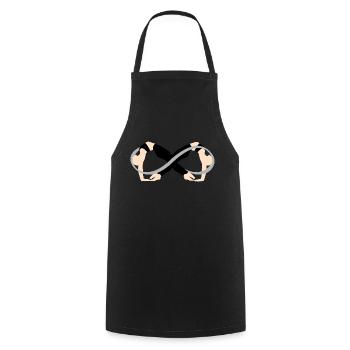 Infinite - Cooking Apron - black - Front - AI Model Male 185 dark (185cm)
