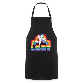 Valentinstag Lgbt 14. Februar Schwule Lesben - Kochschürze - Schwarz - Vorne - AI Model Male 185 dark (185cm)