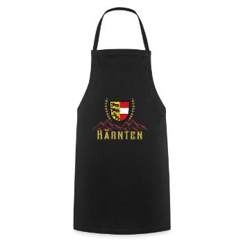 Carinthia Austria Flag Coat of Arms Mountains - Cooking Apron - black - Front - AI Model Male 185 dark (185cm)