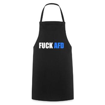 Fuck afd - Kochschürze - Schwarz - Vorne - AI Model Male 185 dark (185cm)