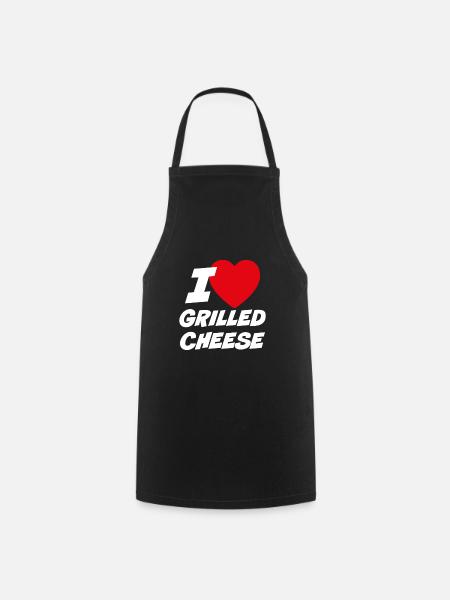 Ich liebe gegrillten Käse - Kochschürze - Schwarz